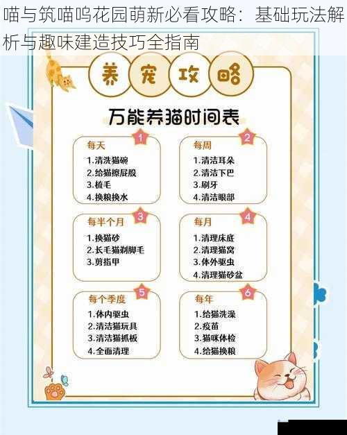 喵与筑喵呜花园萌新必看攻略：基础玩法解析与趣味建造技巧全指南