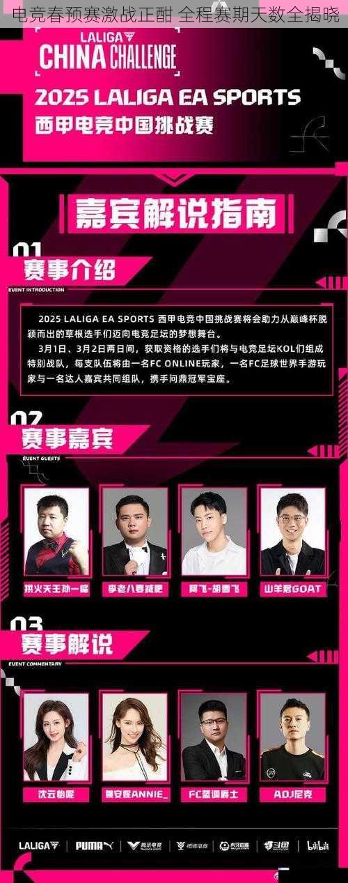 电竞春预赛激战正酣 全程赛期天数全揭晓
