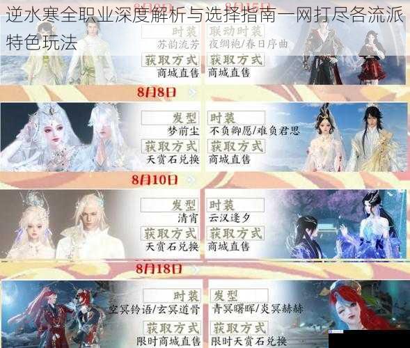 逆水寒全职业深度解析与选择指南一网打尽各流派特色玩法