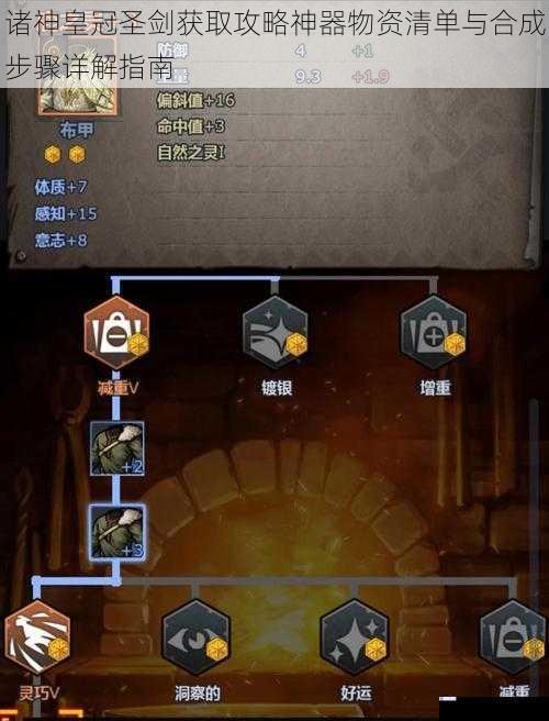 诸神皇冠圣剑获取攻略神器物资清单与合成步骤详解指南