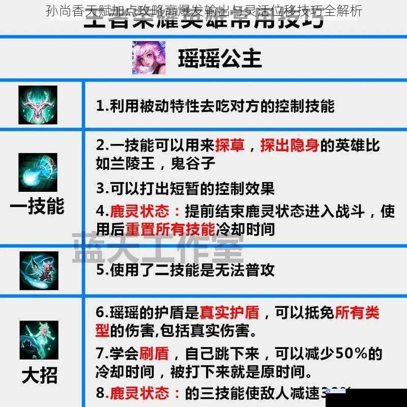 孙尚香天赋加点攻略高爆发输出与灵活位移技巧全解析