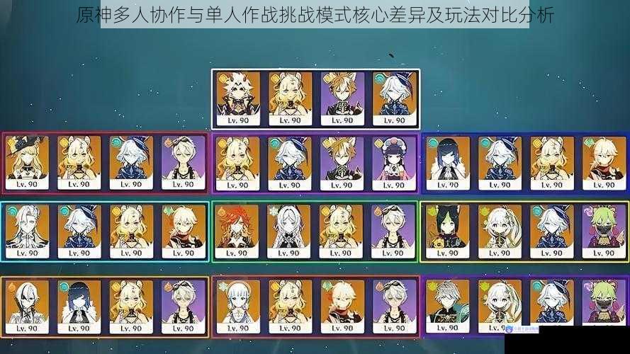 原神多人协作与单人作战挑战模式核心差异及玩法对比分析