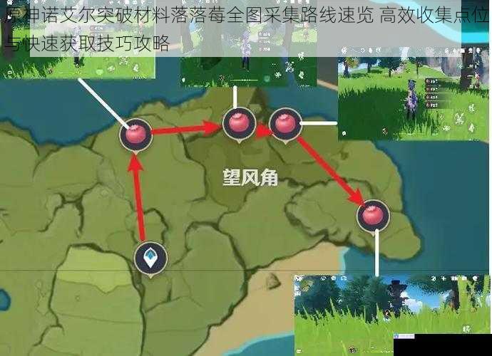 原神诺艾尔突破材料落落莓全图采集路线速览 高效收集点位与快速获取技巧攻略