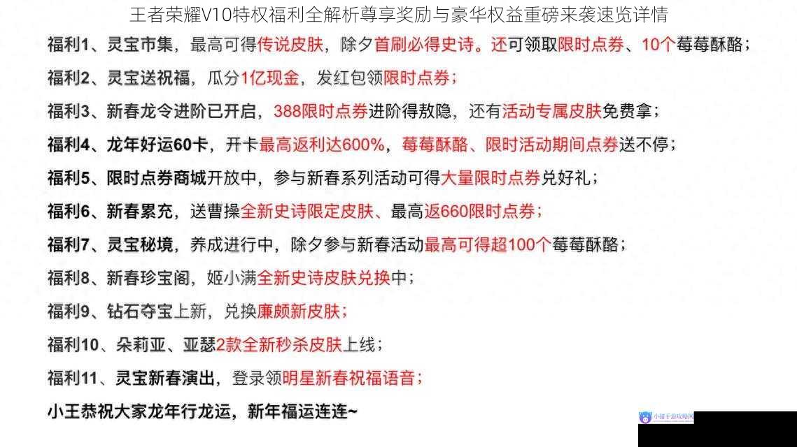 王者荣耀V10特权福利全解析尊享奖励与豪华权益重磅来袭速览详情