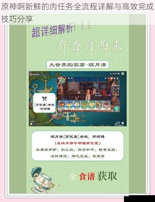 原神啊新鲜的肉任务全流程详解与高效完成技巧分享