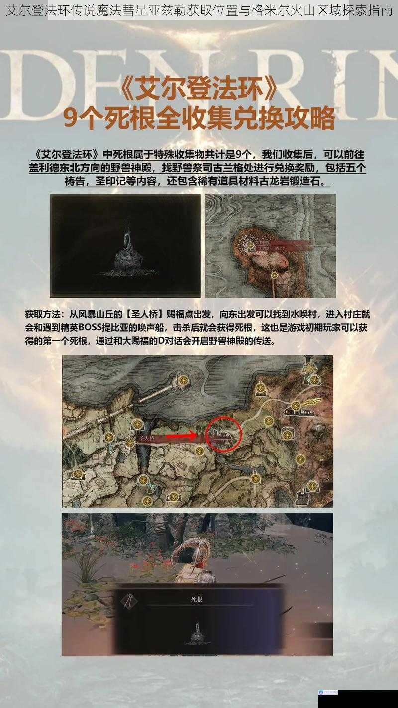 艾尔登法环传说魔法彗星亚兹勒获取位置与格米尔火山区域探索指南