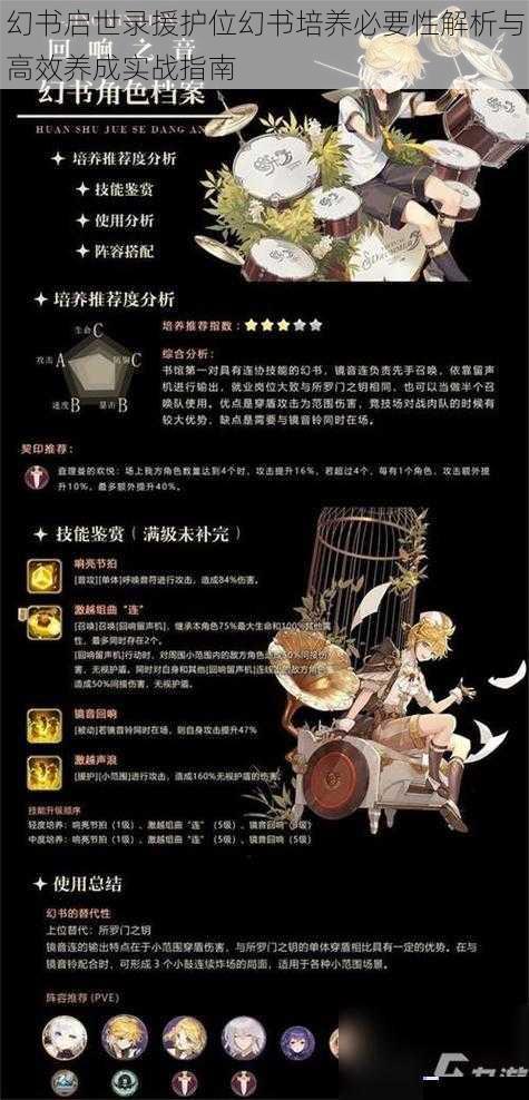 幻书启世录援护位幻书培养必要性解析与高效养成实战指南
