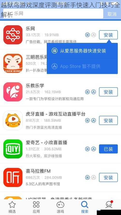 越狱鸟游戏深度评测与新手快速入门技巧全解析