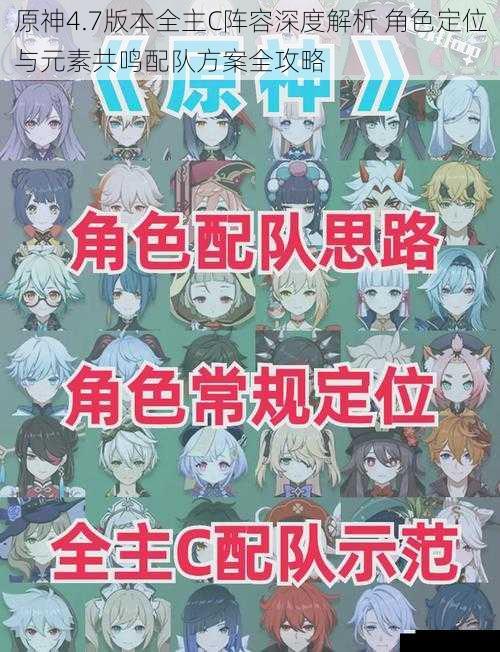 原神4.7版本全主C阵容深度解析 角色定位与元素共鸣配队方案全攻略