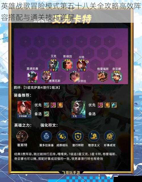 英雄战歌冒险模式第五十八关全攻略高效阵容搭配与通关技巧详解