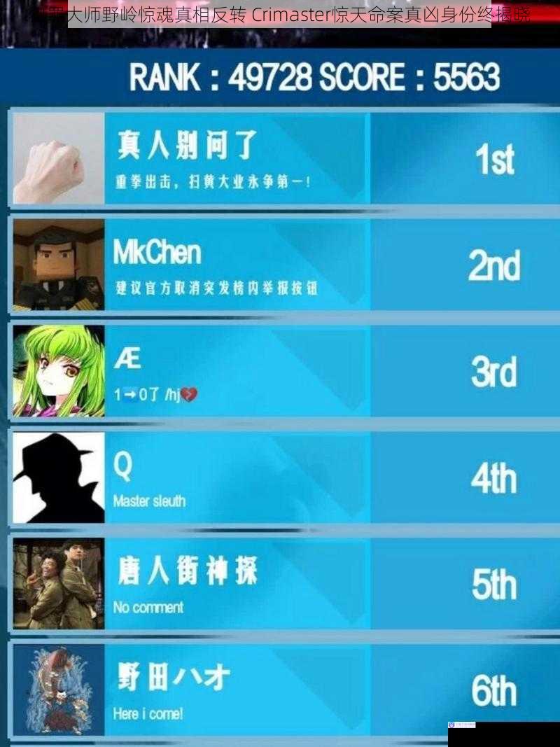 犯罪大师野岭惊魂真相反转 Crimaster惊天命案真凶身份终揭晓
