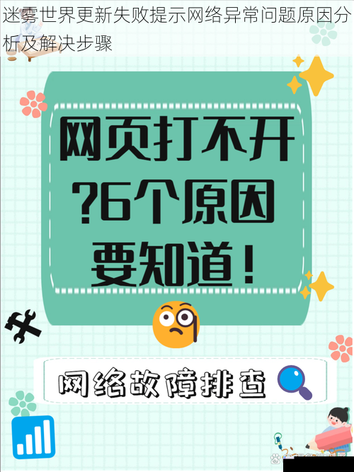 迷雾世界更新失败提示网络异常问题原因分析及解决步骤