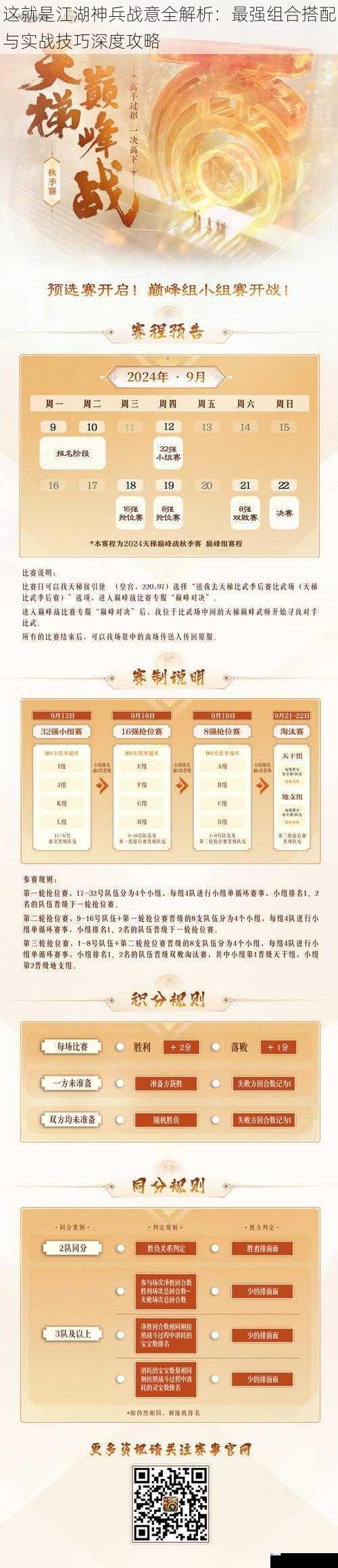 这就是江湖神兵战意全解析：最强组合搭配与实战技巧深度攻略