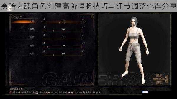 黑暗之魂角色创建高阶捏脸技巧与细节调整心得分享
