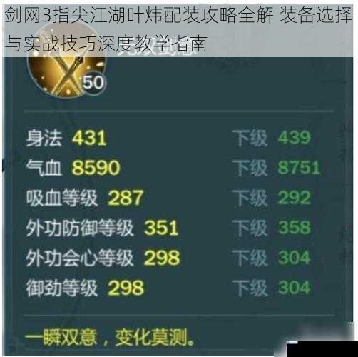 剑网3指尖江湖叶炜配装攻略全解 装备选择与实战技巧深度教学指南
