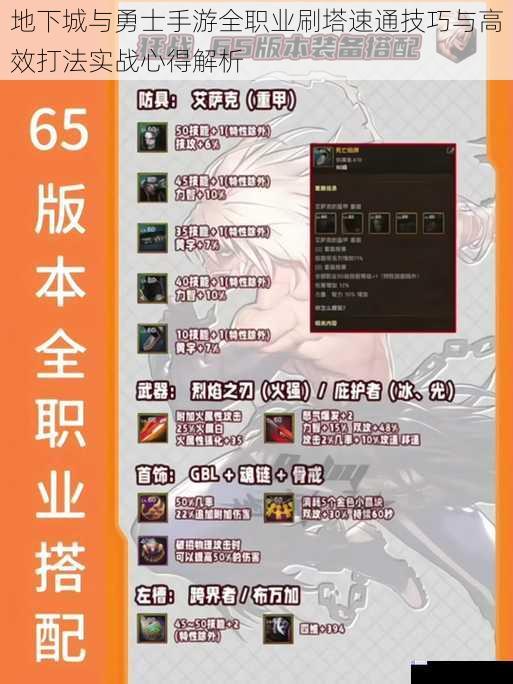 地下城与勇士手游全职业刷塔速通技巧与高效打法实战心得解析
