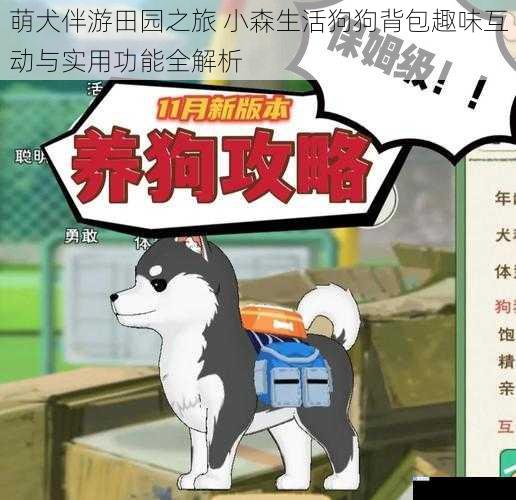萌犬伴游田园之旅 小森生活狗狗背包趣味互动与实用功能全解析