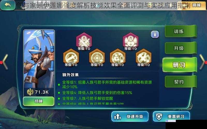 剑与家园伊莲娜强度解析技能效果全面评测与实战应用指南