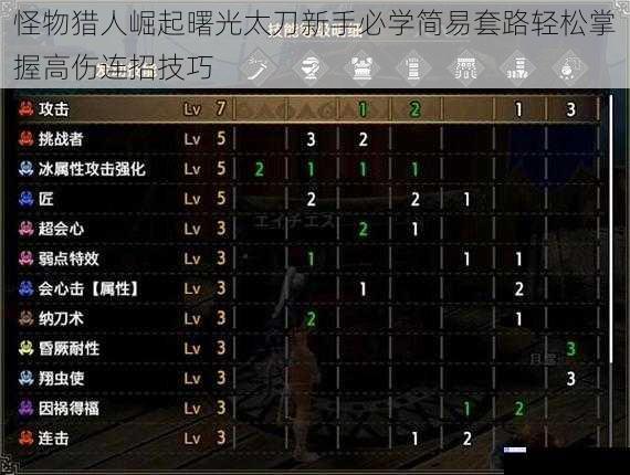 怪物猎人崛起曙光太刀新手必学简易套路轻松掌握高伤连招技巧